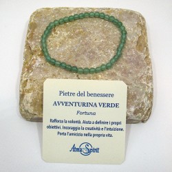 Braccialetto elastico con pietre del benessere (Avventurina verde)