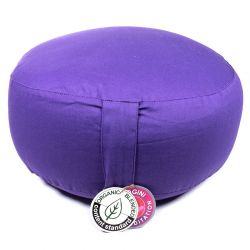 Cuscino meditazione viola cotone organico