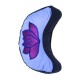 Cuscino meditazione mezzaluna loto azzurro/viola